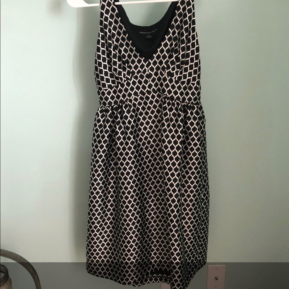 Black& White patterned Democracy dress